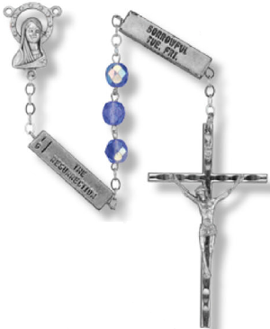 Mysteries Rosary Blue