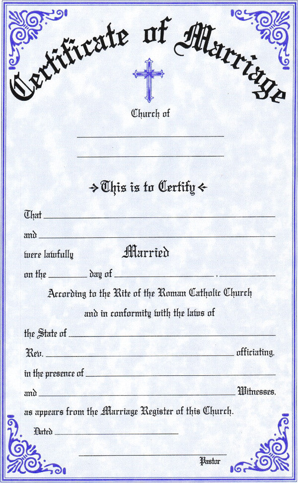 Certificate of Marriage