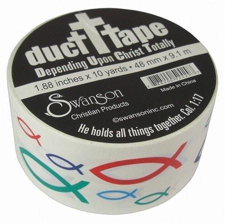 Designer Duct Tape-Christian Fish (1 7/8" X 10 Yard Roll)
