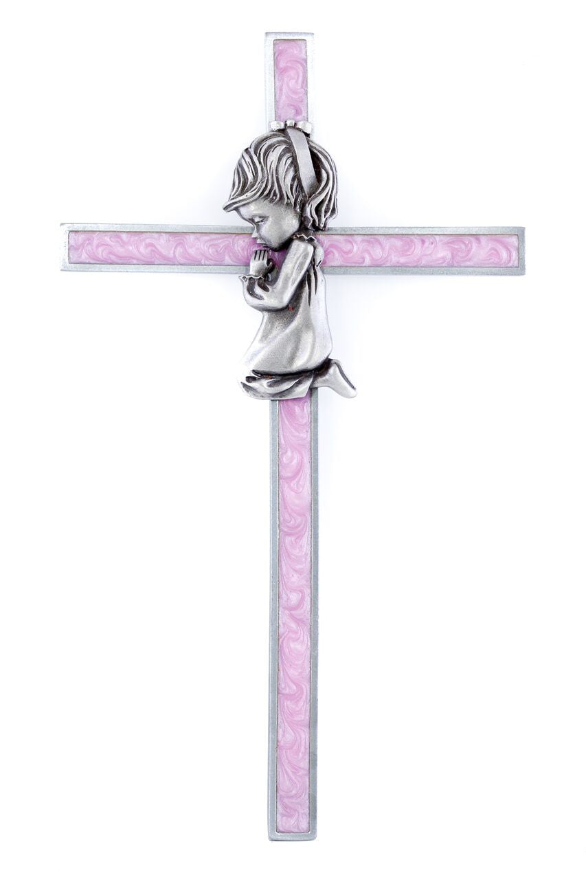 6" Pink Epoxy Wall Cross Baby Girl