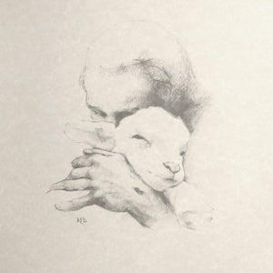 Jesus and the Lamb Print