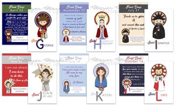 A to Z Saint Cards (26 Pack)