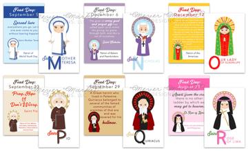 A to Z Saint Cards (26 Pack)