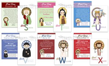 A to Z Saint Cards (26 Pack)