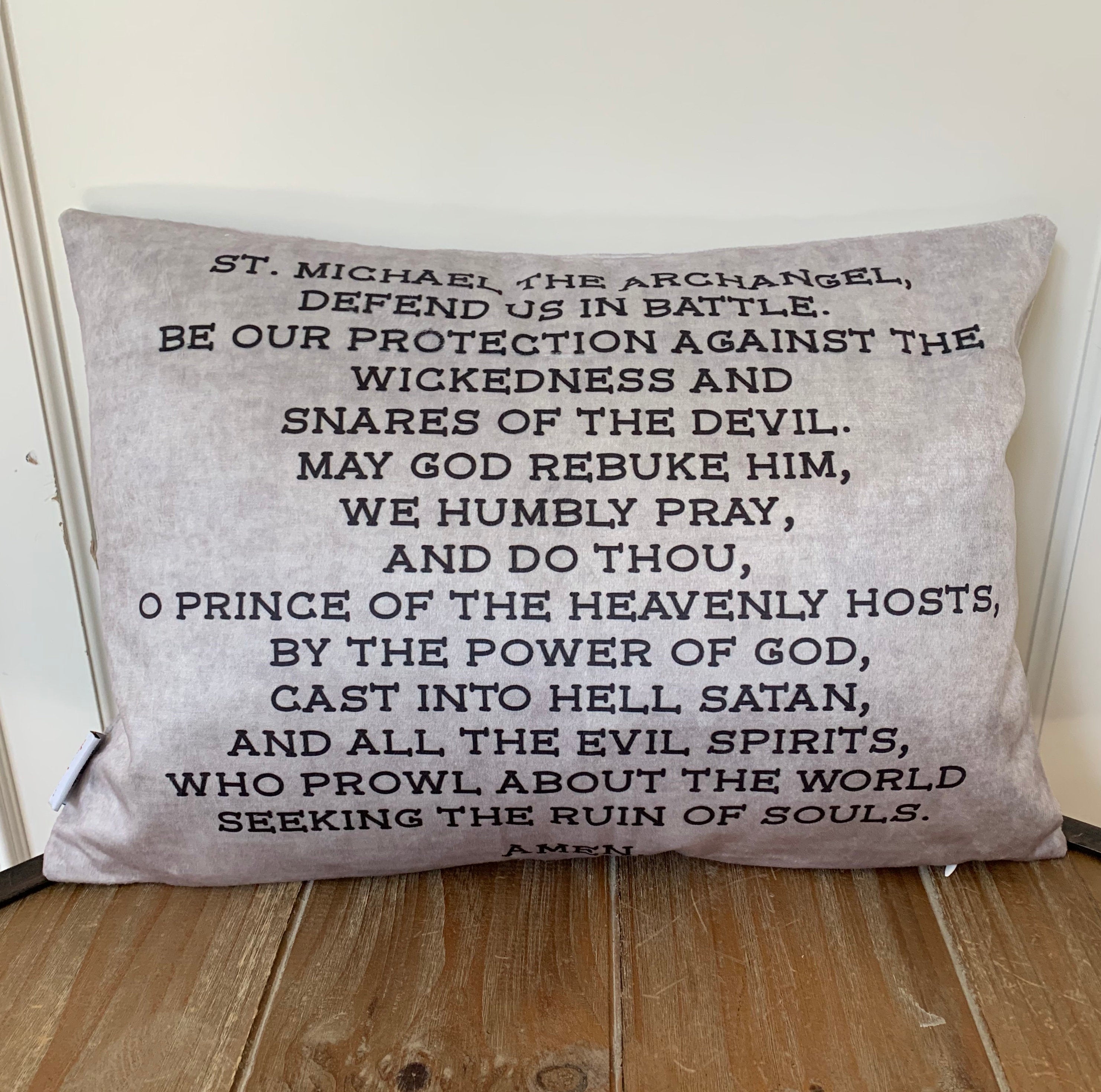 St. Michael Throw Pillow Cover