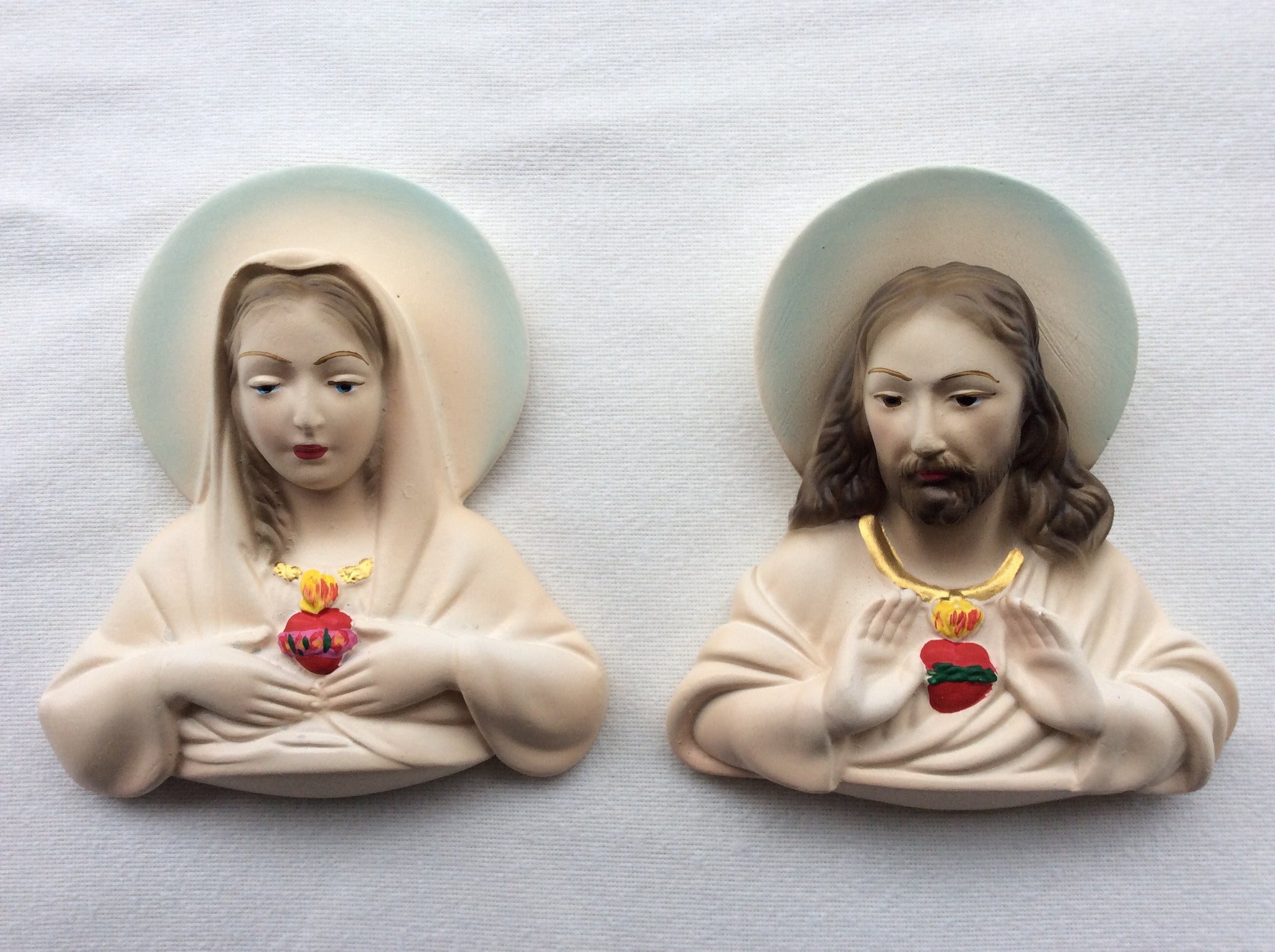 Sacred Heart of Jesus & Immaculate Heart of Mary Plaque 6"