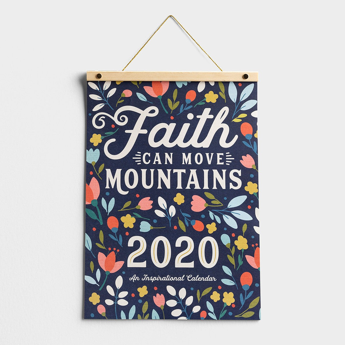 Calendario de tiras de madera-2020-Faith Moves Mountains (12 x 17)