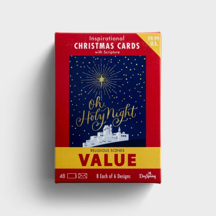 Religious Scenes - 48 Christmas Boxed Cards Assortment
