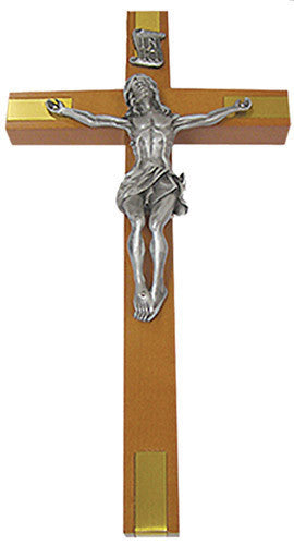 10" Light Cherry Finished Cross, Religious Articles Jeweled Cross - St. Cloud Book Shop