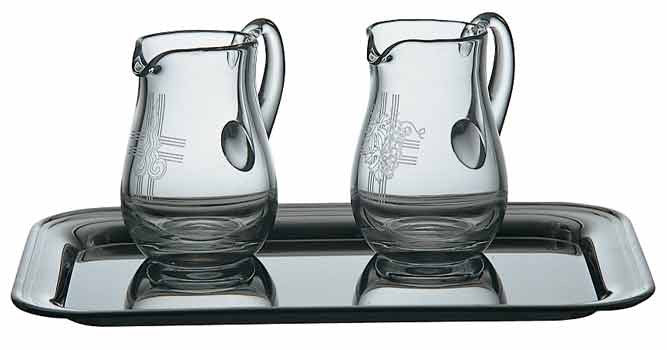 Cruets, Crystal, pair, 4 oz