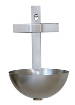 Holy Water Font, Stainless Steel