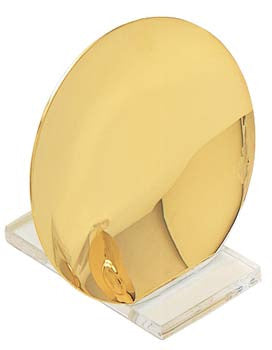 Patena, 5 1/2" de diámetro, chapada en oro