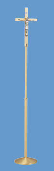 Processional Crucifix, Satin Brass