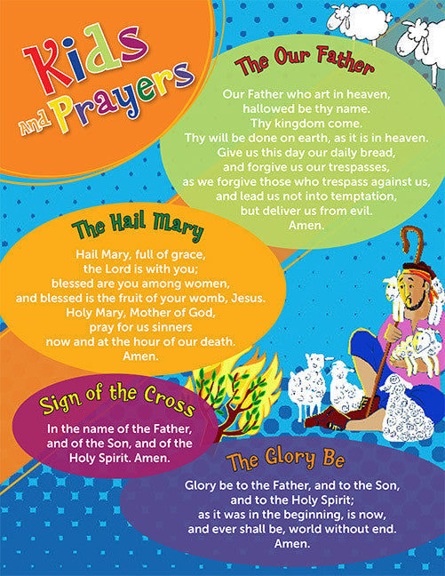 Niños y Oraciones - Tarjeta de Oración, Católica