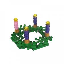 Corona de Adviento con ladrillos LEGO®