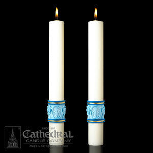 eximious Complementing Altar Candles Most Holy Rosary