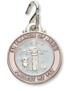 St. Francis Pet Medal Pink