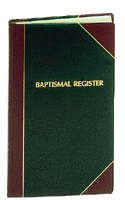 Baptismal Register Standard or Large edition