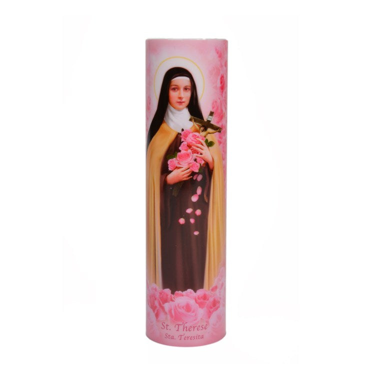 LED Candle - St. Therese of Lisieux