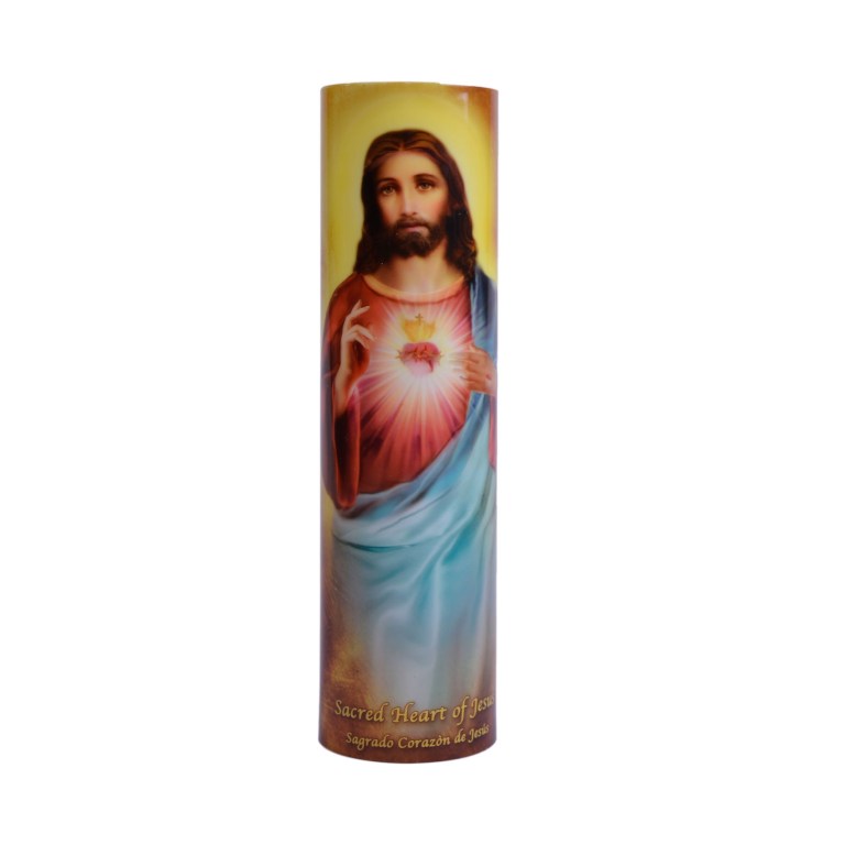 LED Candle – Sacred Heart of Jesus