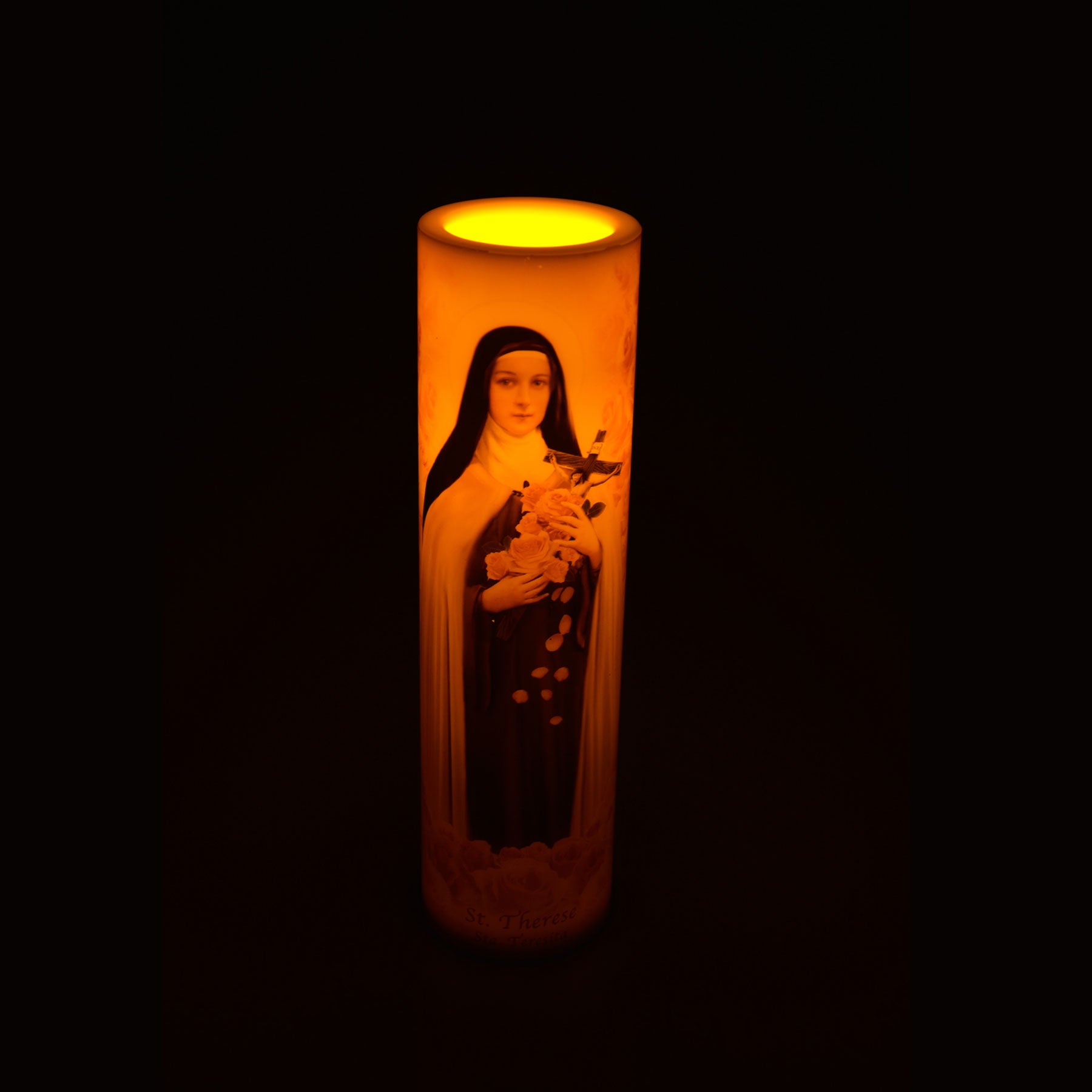 LED Candle - St. Therese of Lisieux
