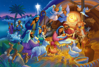 Heavenly Night Kid's Jigsaw Puzzle de Navidad 100 piezas