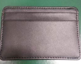 Leather Money Clip with Credit Card Holder and St. Benedict Medal